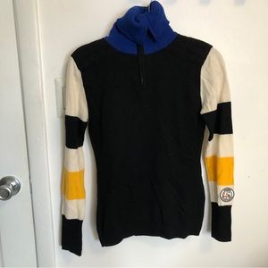 jcc x rossignol turtleneck half zip sweater